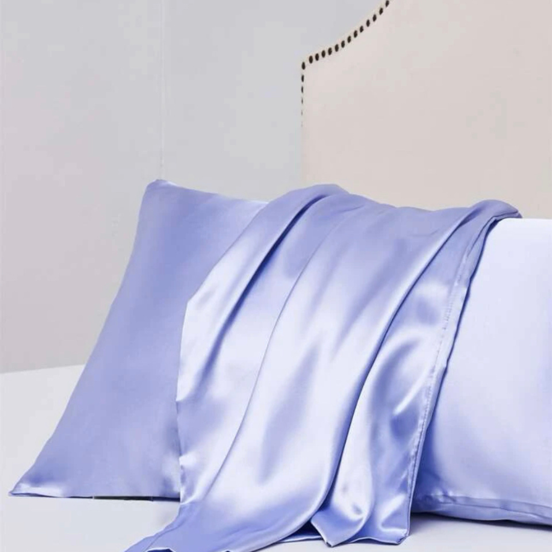 Lilac Satin Pillow Case Pair