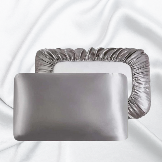 Light Grey Satin Pillow Cases